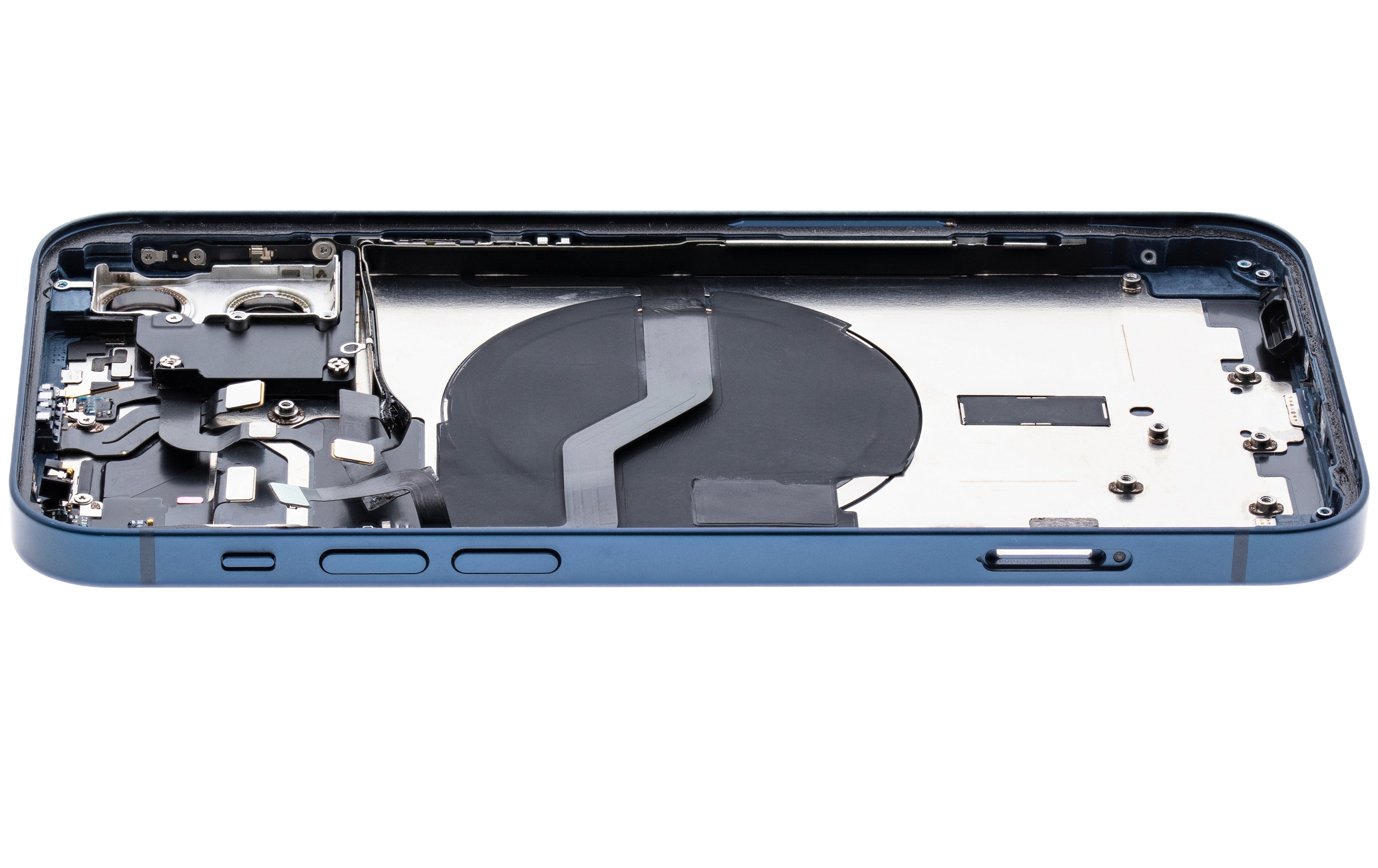 Backcover/Rahmen mit Small Parts für iPhone 12 (US-Version) (gebrauchter OEM-Ausbau, Qualität B) (Blau)