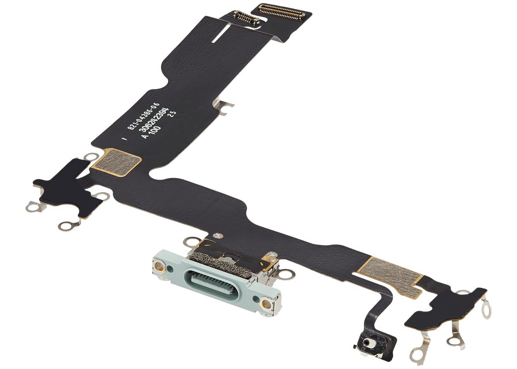 Ladebuchse Flex Cable für iPhone 15 Plus (gebrauchter OEM-Ausbau) (Grün)