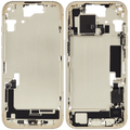 Midframe/Rahmen mit Ladebuchse Flex & Small Parts für iPhone 15 (EU / Global Version) (gebrauchter OEM-Ausbau, Qualität C) (Gelb)