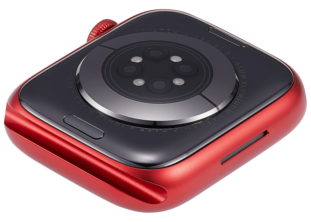 Backcover/Rahmen Compatible für Watch Series 9 (45MM) (gebrauchter OEM-Ausbau, Qualität A) (Cellular Version) (Aluminum / Red)
