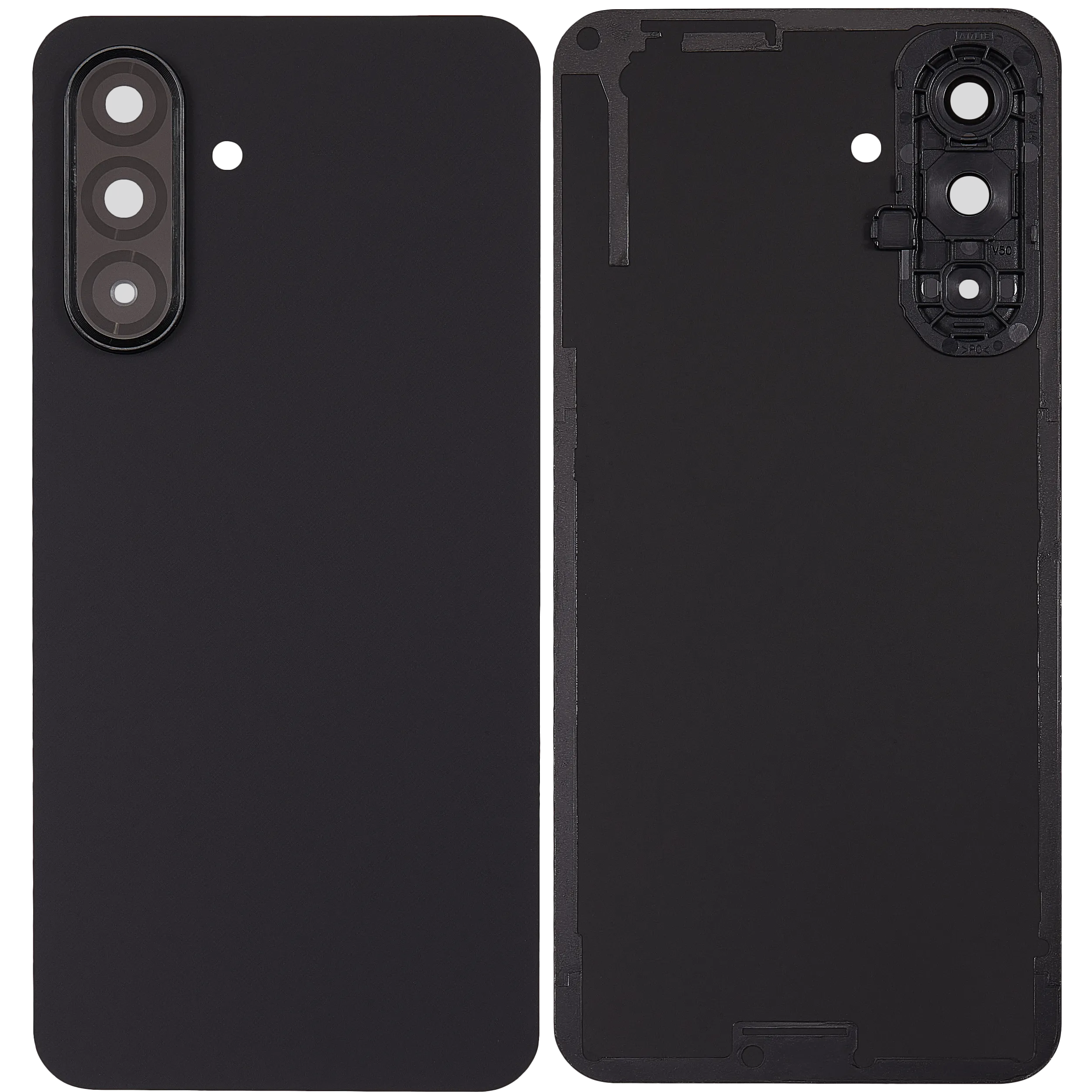 Backcover mit Camera Lens für Samsung Galaxy A17 5G (A176 / 2025) / A17 4G (A175 / 2025) (ohne Logo) (Aftermarket Plus) (Schwarz)