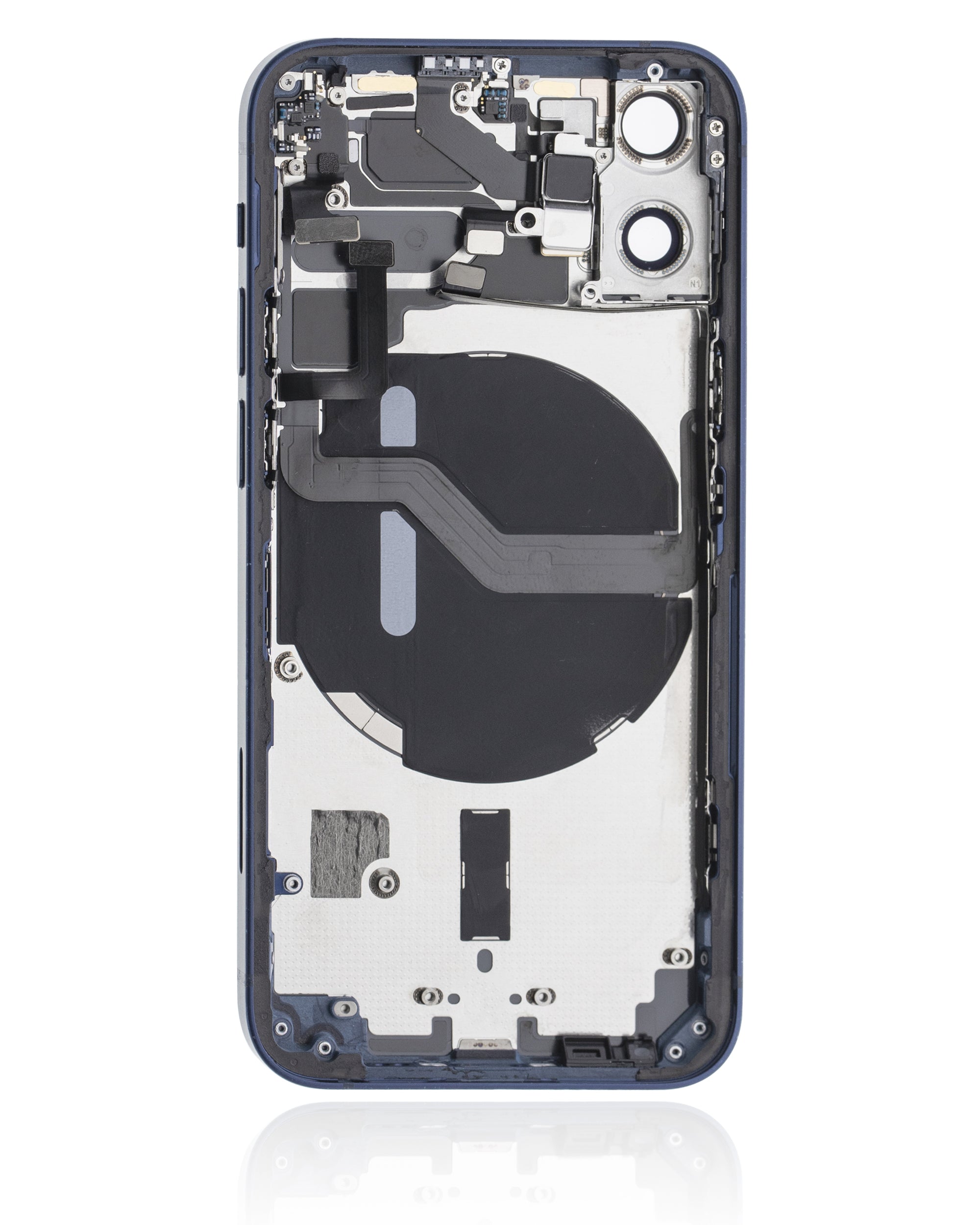 Backcover/Rahmen mit Small Parts für iPhone 12 Mini (EU / Global Version) (gebrauchter OEM-Ausbau, Qualität B) (Blau)