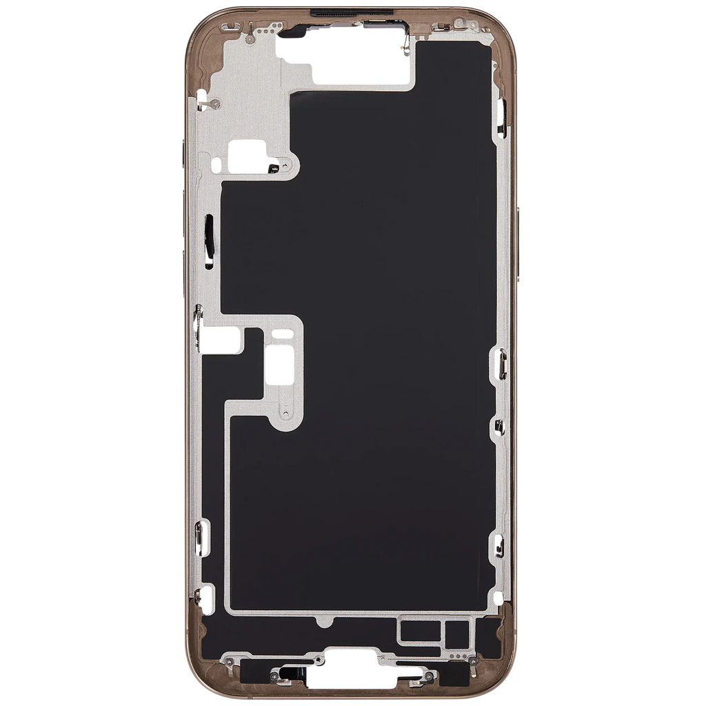 Midframe/Rahmen mit Power And Volume Button für iPhone 16 Pro Max (EU / Global Version) (Aftermarket Plus) (Desert Titanium)
