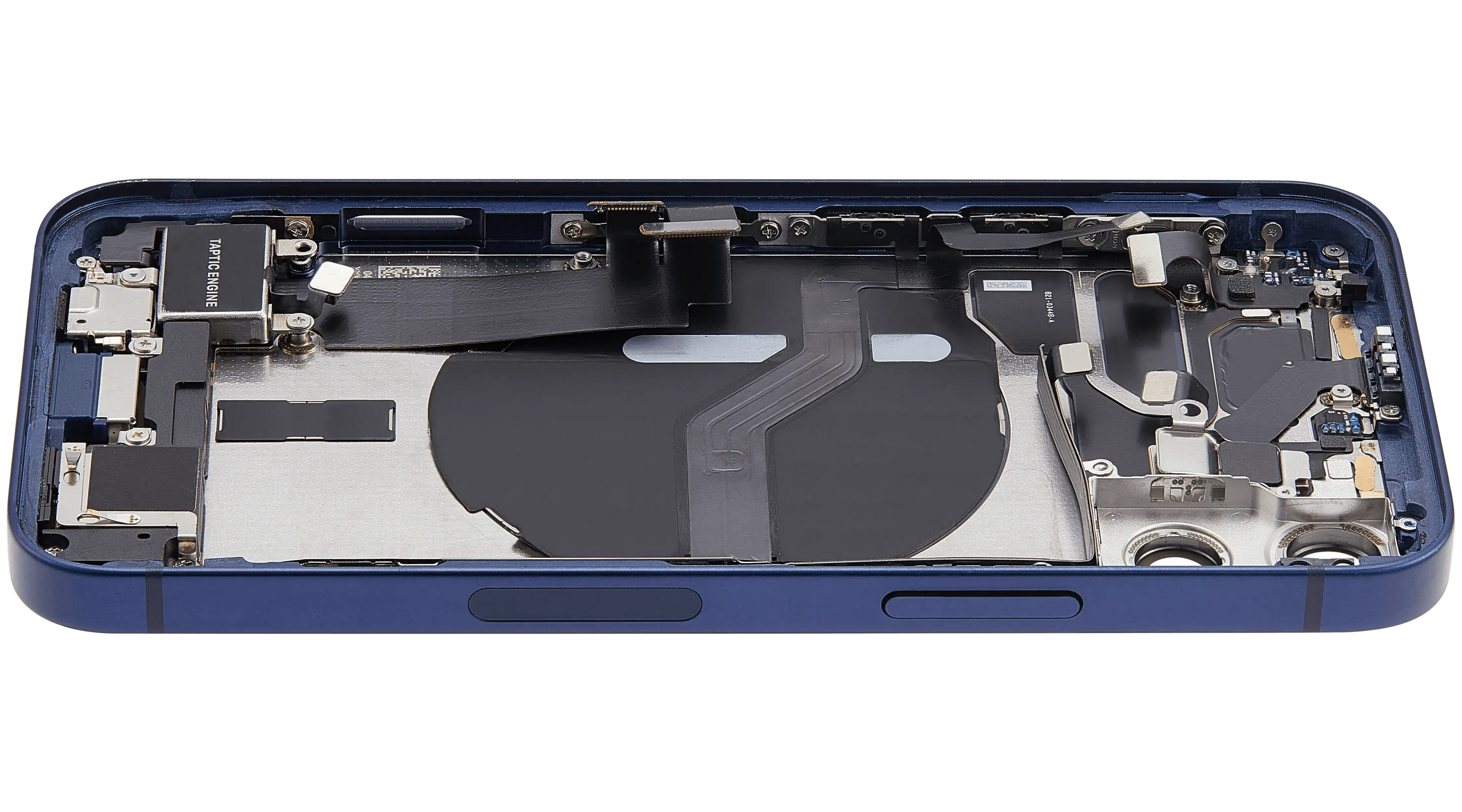 Backcover/Rahmen mit Ladebuchse Flex & Small Parts für iPhone 12 Mini (US-Version) (gebrauchter OEM-Ausbau, Qualität A) (Blau)