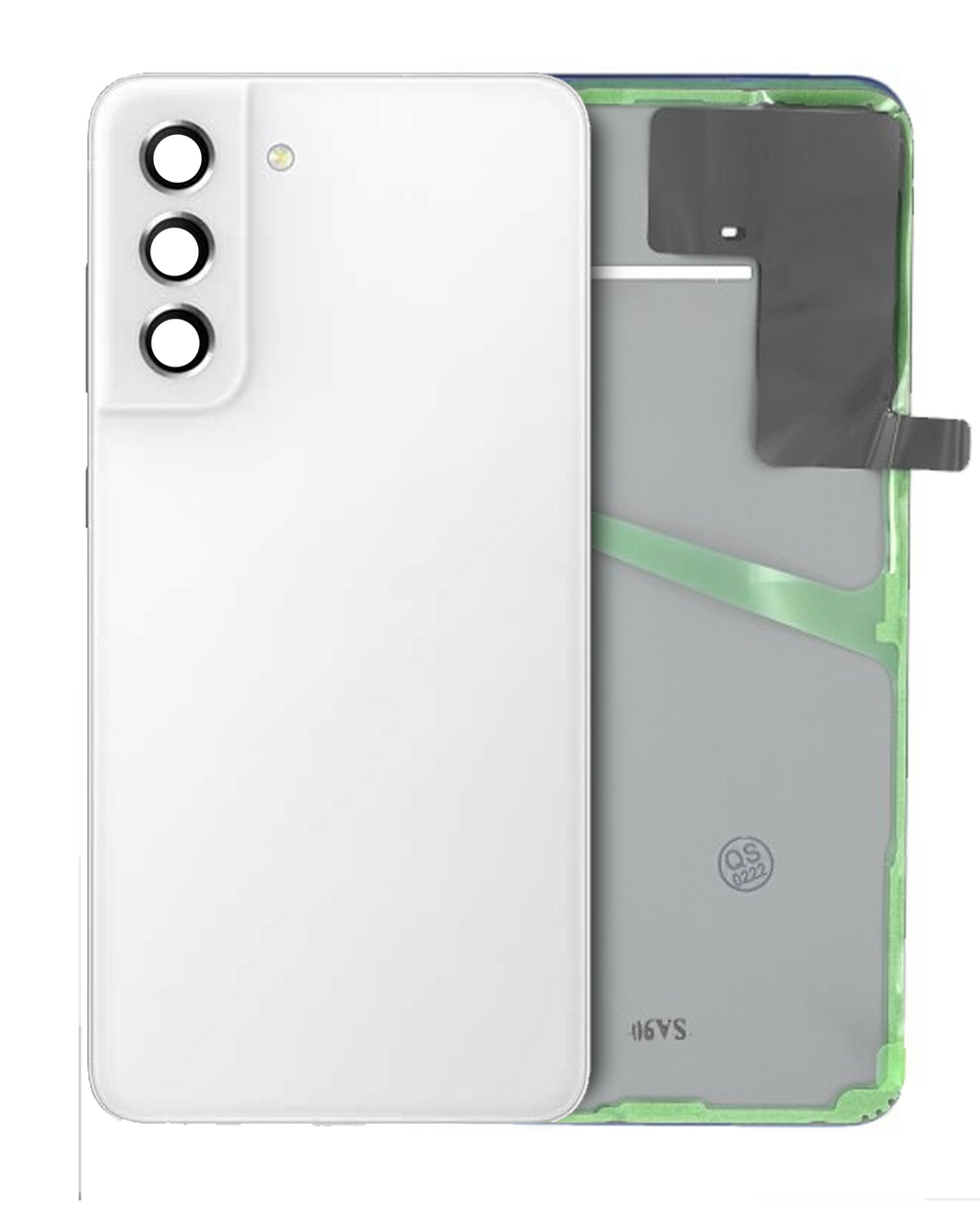 Backcover mit Kameralinse für Samsung Galaxy S21 FE (Service Pack) (Weiß)