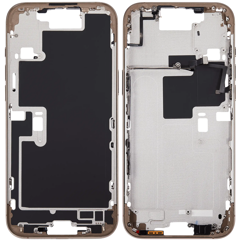 Midframe/Rahmen mit Power And Volume Button für iPhone 16 Pro Max (US-Version) (Aftermarket Plus) (Desert Titanium)