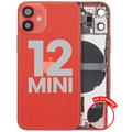 Backcover/Rahmen mit Small Parts für iPhone 12 Mini (US-Version) (gebrauchter OEM-Ausbau, Qualität C) (Rot)