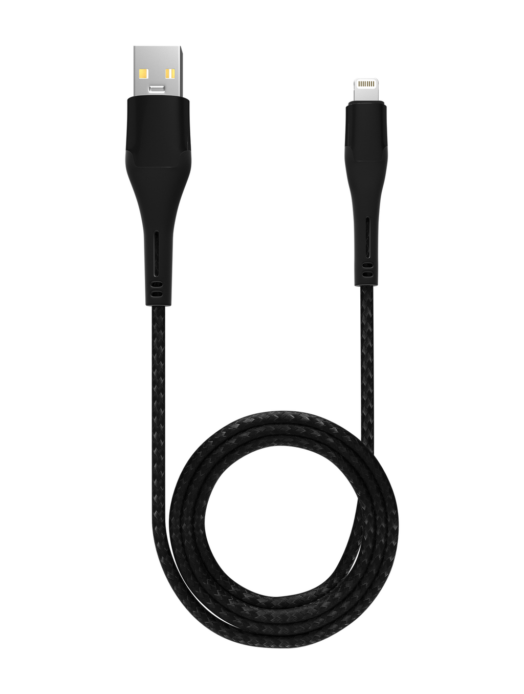 Lightning auf USB Typ A Kabel (MFi) (1 m) (AmpSentrix Alpha) (Schwarz)