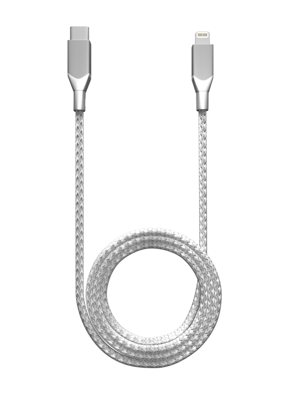 Ampsentrix Infinity Lightning auf USB-C Kabel (Non-MFI) 1 m Silber