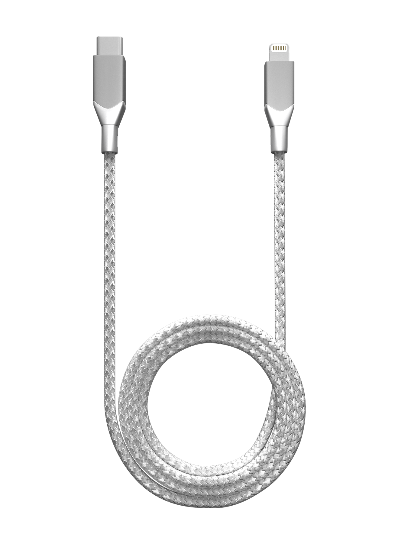Ampsentrix Infinity Lightning auf USB-C Kabel (Non-MFI) 1 m Silber