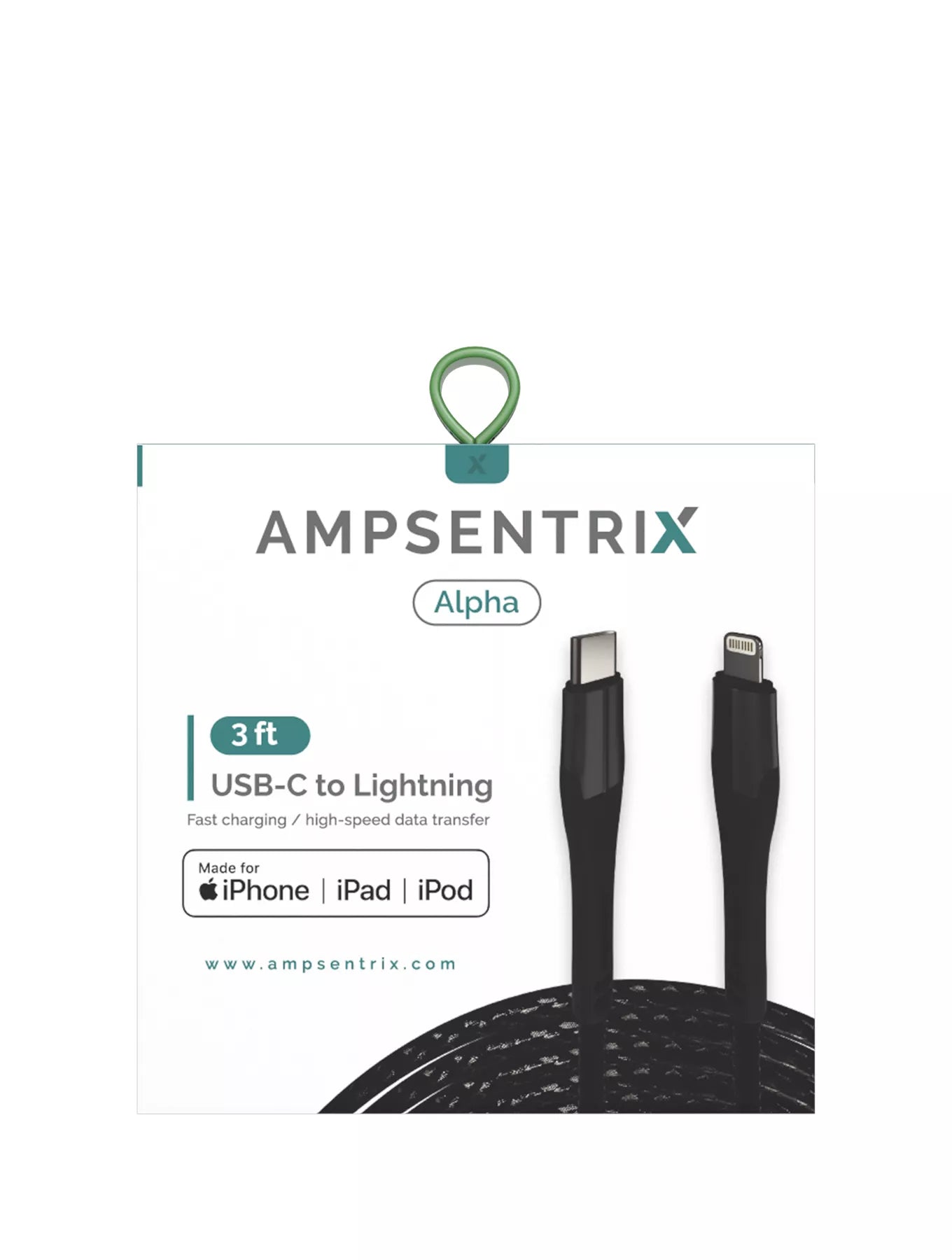 Lightning zu USB Type-C Kabel (MFI) (1 m / 3 ft) (Schwarz)