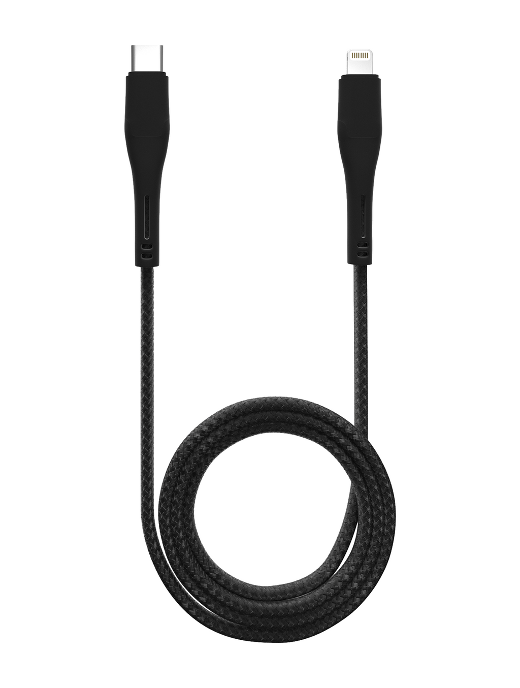 Lightning-zu-USB-Type-C-Kabel (Non-MFI) 1 m/3 ft (AmpSentrix Matrix) Schwarz