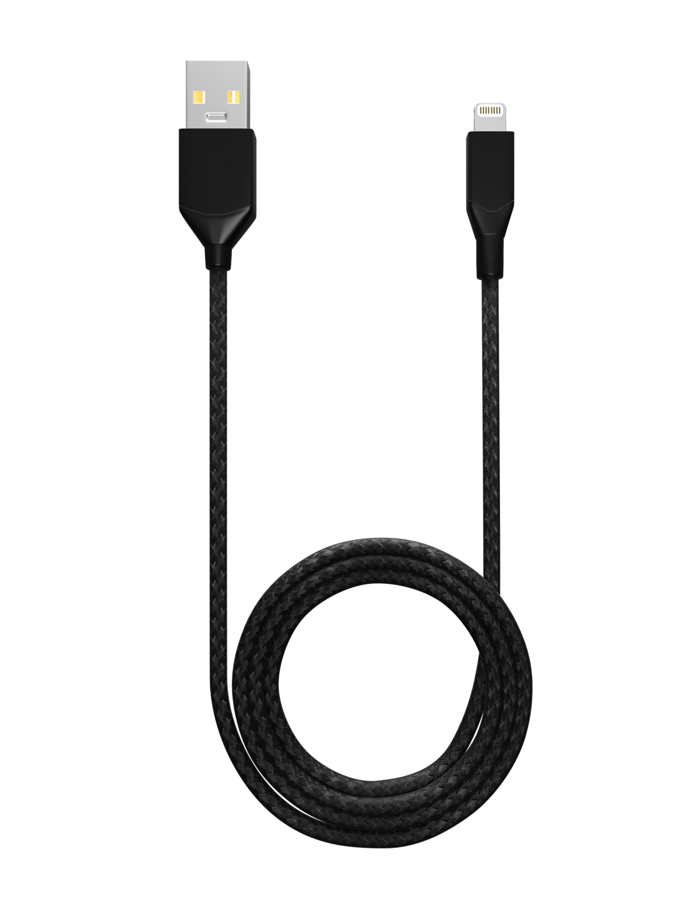 USB-A to Lightning Cable (Non-MFI) (1m / 3ft) (AmpSentrix Infinity) (Black)