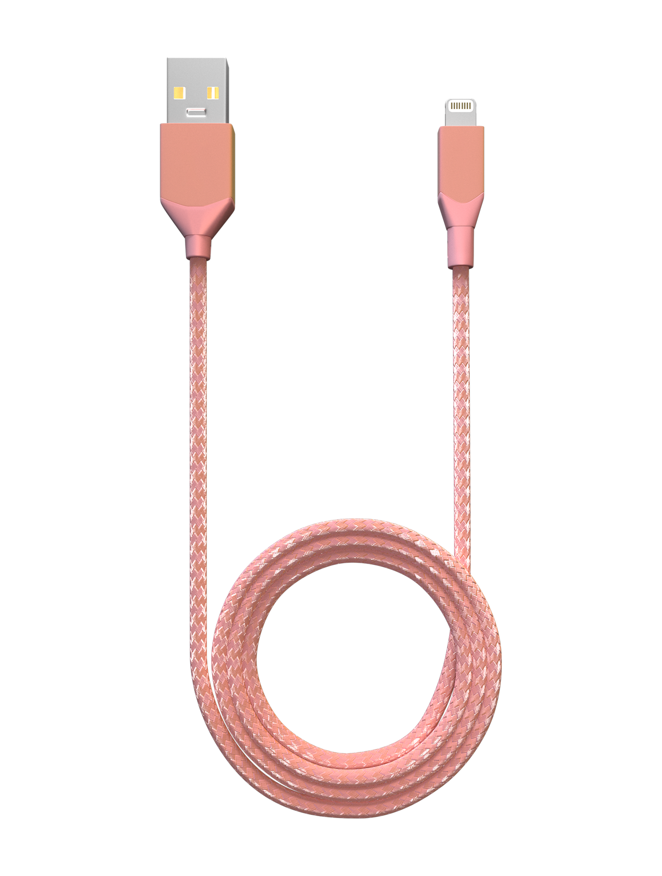 Ampsentrix Infinity USB-A to Lightning Cable (Non-MFI, 1m/3ft, Pink)