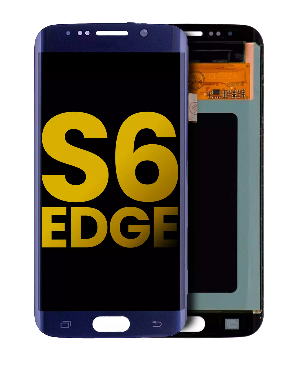 OLED-Display ohne Rahmen für Samsung Galaxy S6 Edge (Refurbished) (Black Sapphire)