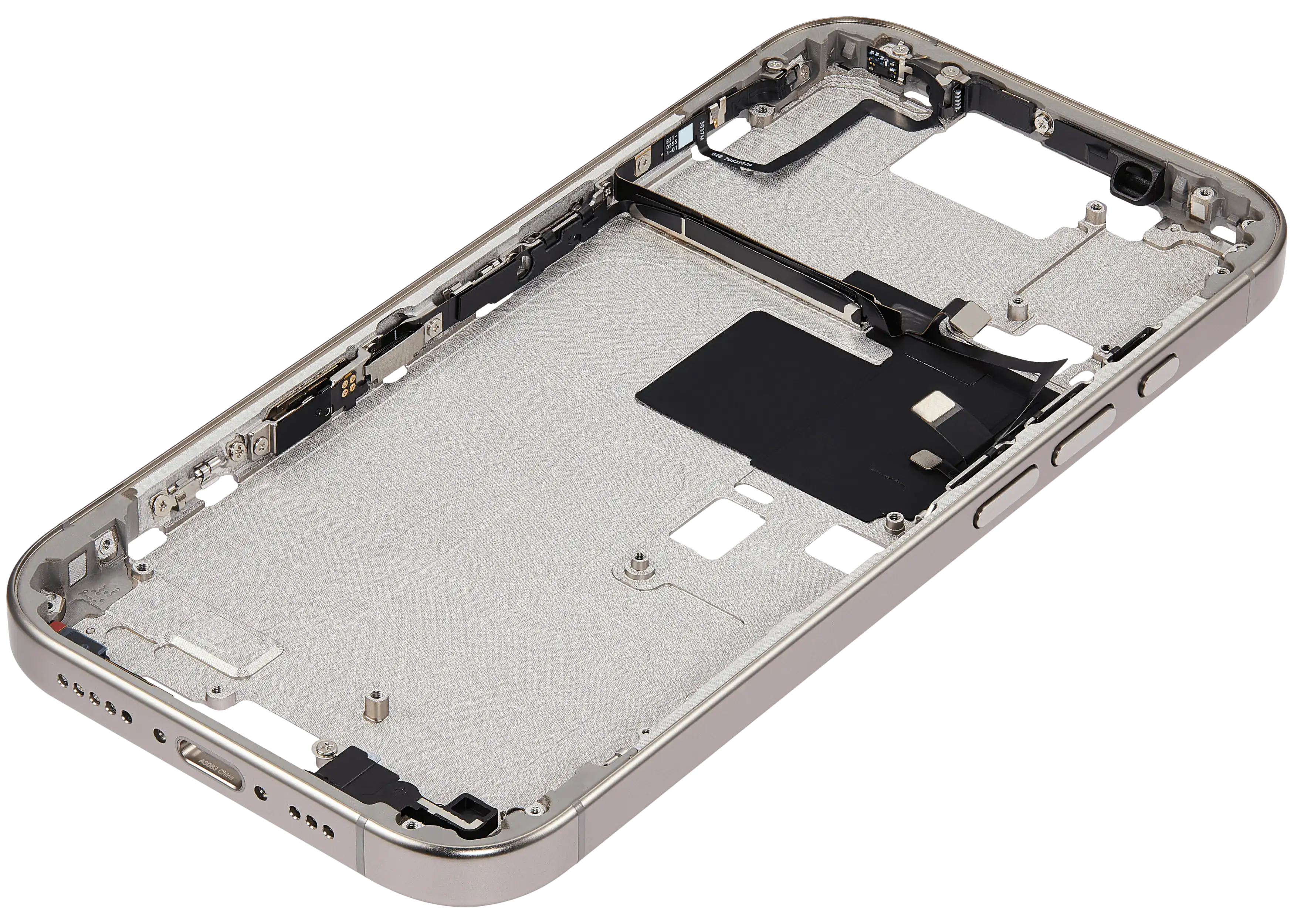 Midframe/Rahmen mit Power And Volume Button für iPhone 16 Pro (US-Version) (Aftermarket Plus) (Natural Titanium)