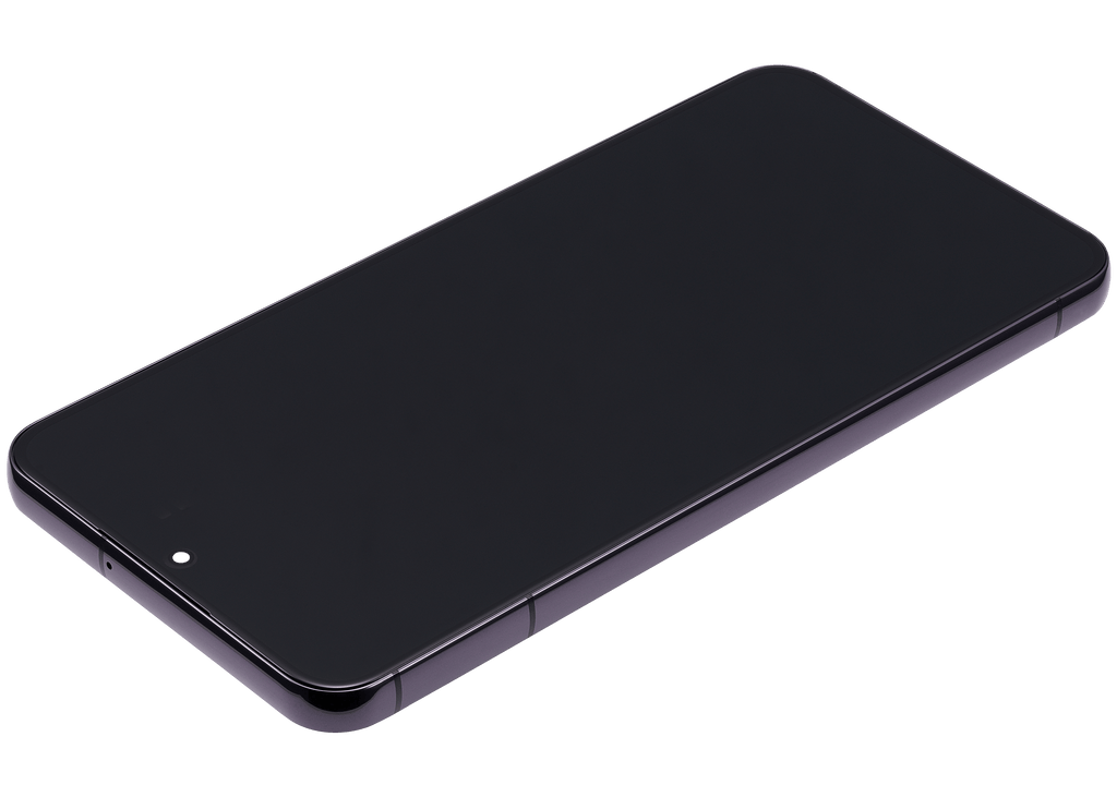 OLED-Display mit Rahmen für Samsung Galaxy S22 Plus 5G (gebrauchter OEM-Ausbau, Qualität A) (Phantom Black)