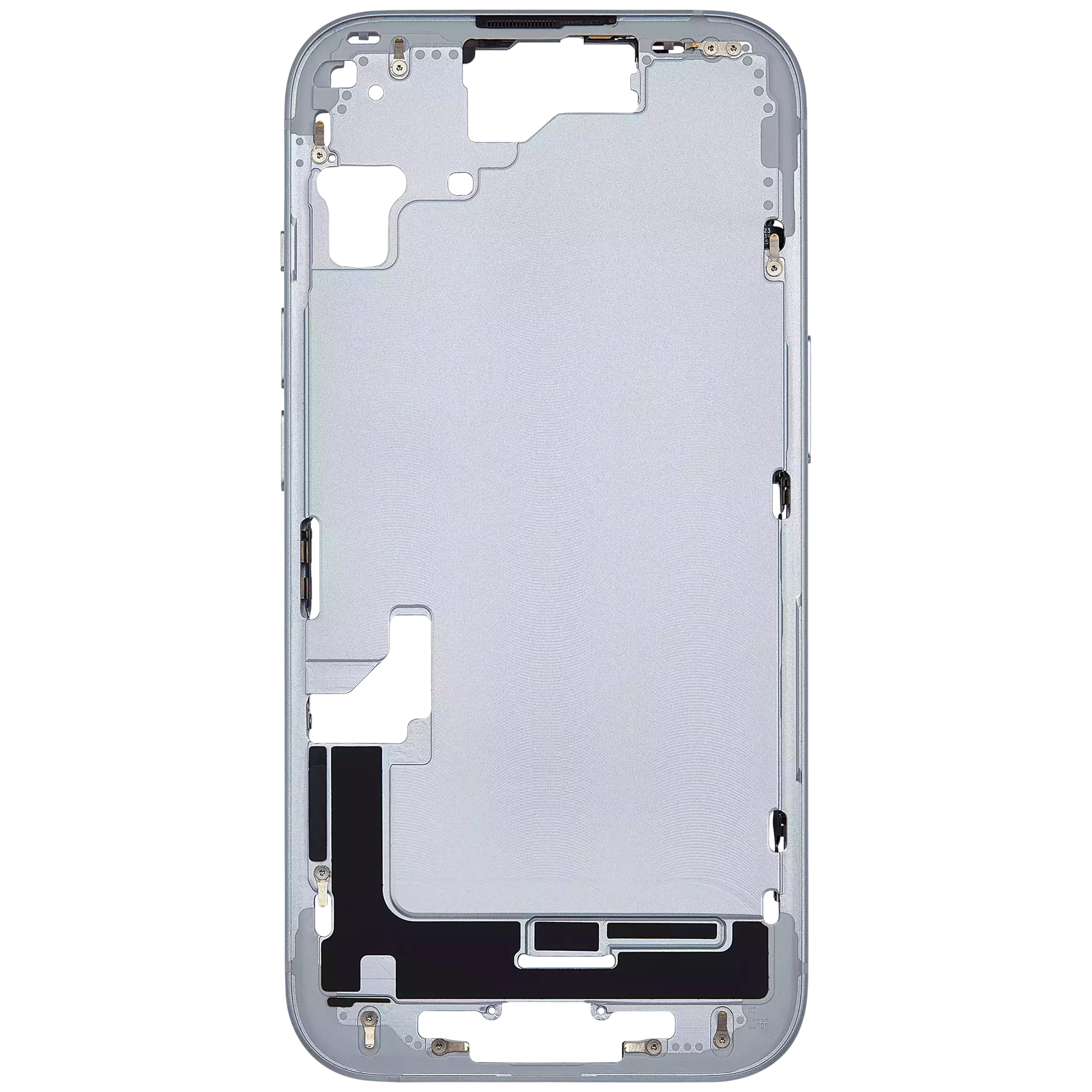 Midframe/Rahmen mit Small Parts für iPhone 15 (EU / Global Version) (gebrauchter OEM-Ausbau, Qualität A) (Blau)