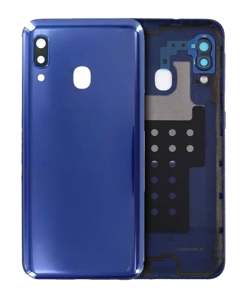 Backcover Glass mit Camera Lens für Samsung Galaxy A20E (A202 / 2019) (Service Pack) (Blau)