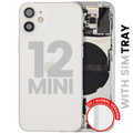 Backcover/Rahmen mit Small Parts für iPhone 12 Mini (EU / Global Version) (gebrauchter OEM-Ausbau, Qualität B) (Weiß)