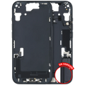 Midframe/Frame with Charging Port Flex and Small Parts for iPhone 15 (US Version) (Used OEM Pull, Quality A) (Black)