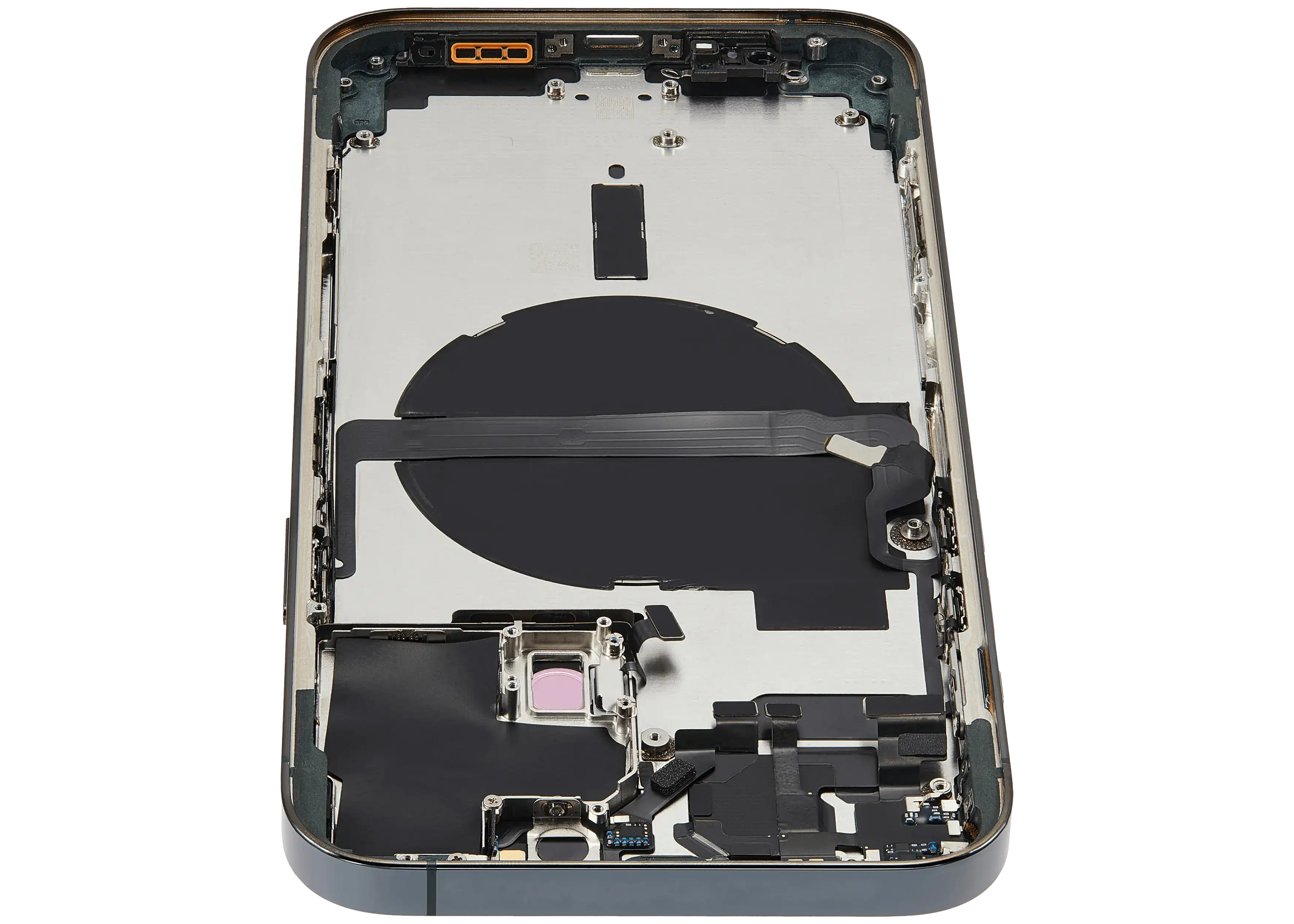 Backcover/Rahmen mit Small Parts für iPhone 13 Pro Max (EU / Global Version) (gebrauchter OEM-Ausbau, Qualität C) (Alpine Grün)