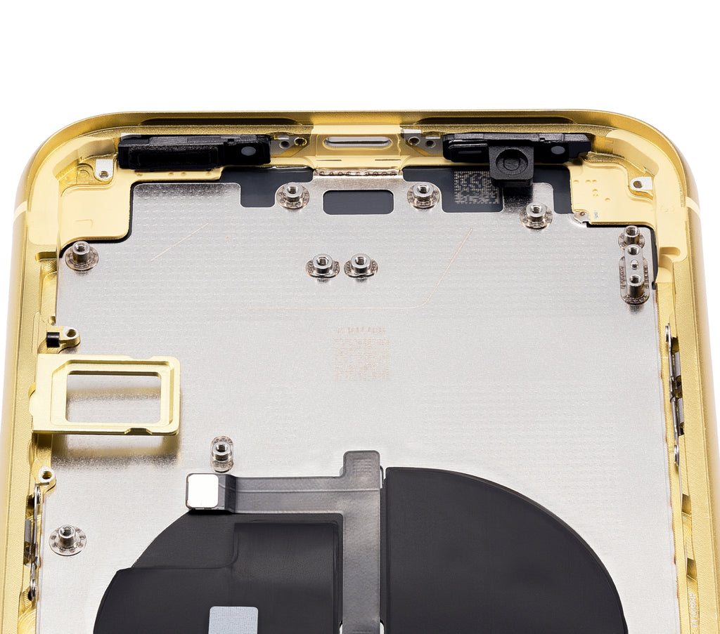 Backcover Rahmen mit Kleinteilen iPhone 11 Gelb Aftermarket Plus ohne Logo