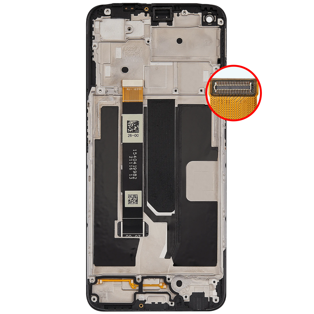 OLED-Display mit Rahmen Compatible für Oppo A93s (2021) (Refurbished) (Alle Farben)
