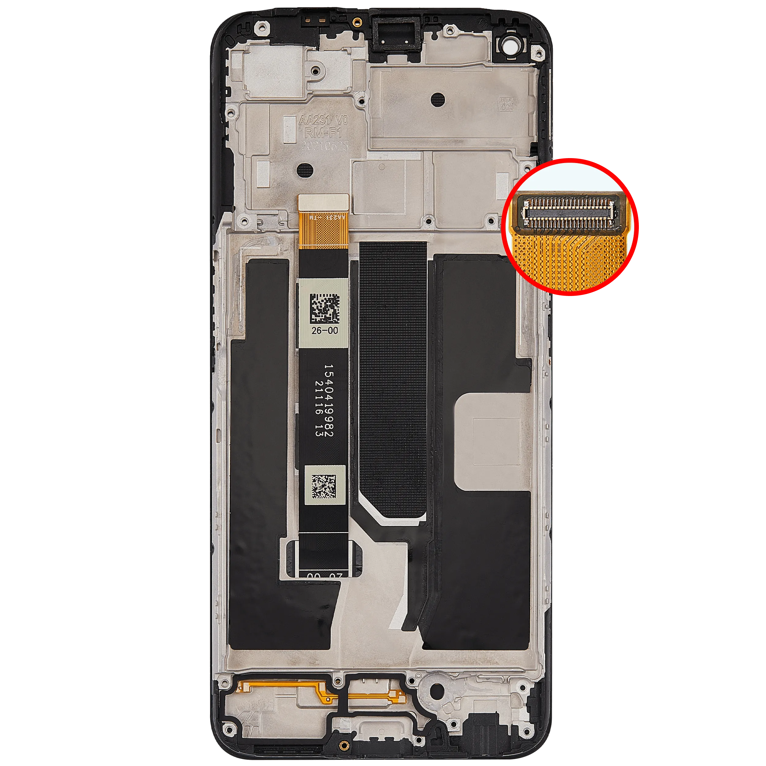 OLED-Display mit Rahmen Compatible für Oppo A93s (2021) (Refurbished) (Alle Farben)