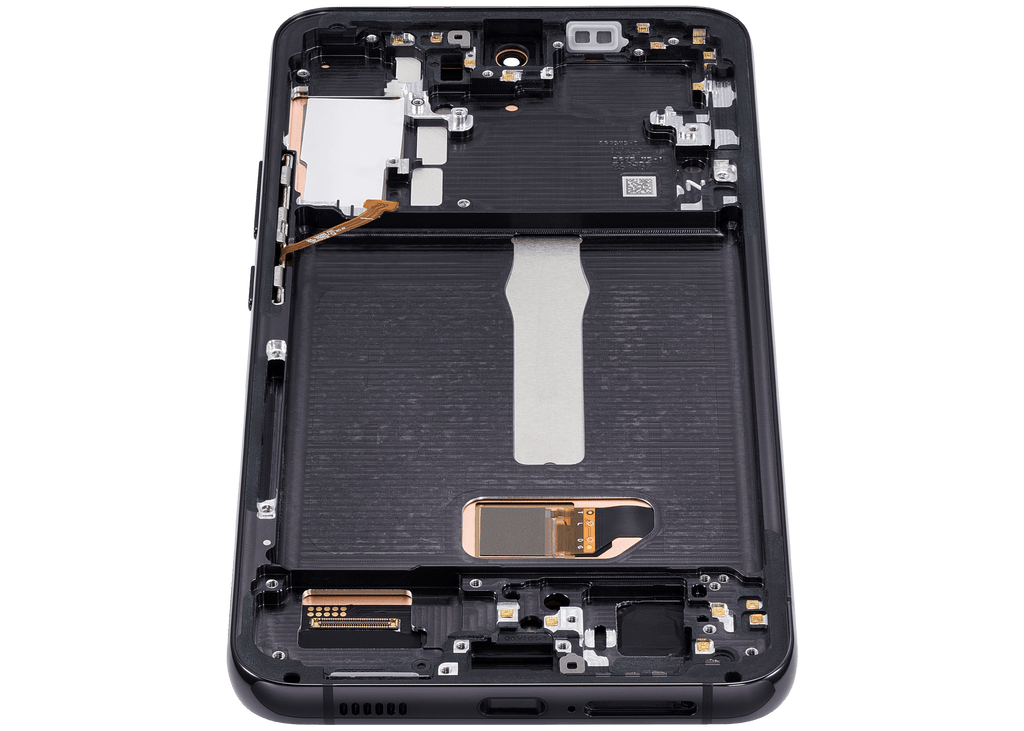 OLED-Display mit Rahmen für Samsung Galaxy S22 Plus 5G (US & Internationale Version) (Aftermarket Plus) (120Hz) (Phantom Black)