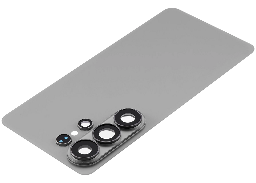 Backcover Glass mit Camera Lens für Samsung Galaxy S26 Ultra (Aftermarket Plus) (Silver Shadow)