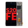 OLED-Display mit Rahmen für Galaxy S20 FE (Cloud Lavender) (Aftermarket Plus)