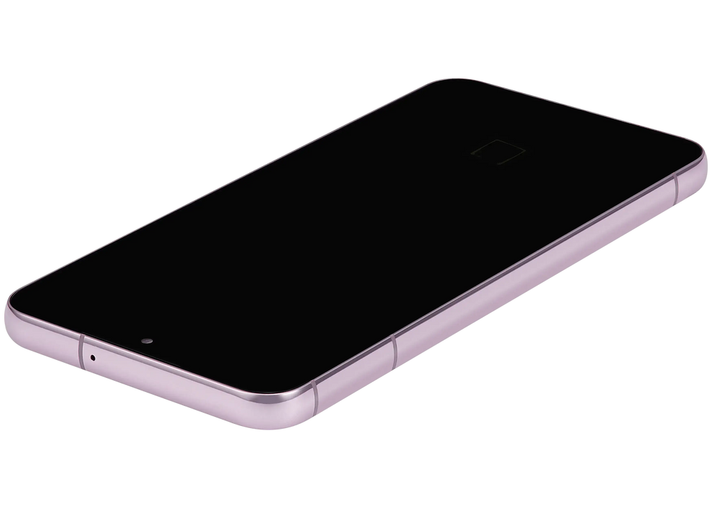 OLED-Display mit Rahmen für Samsung Galaxy S22 5G (US & Internationale Version) (gebrauchter OEM-Ausbau, Qualität A) (Bora purple)