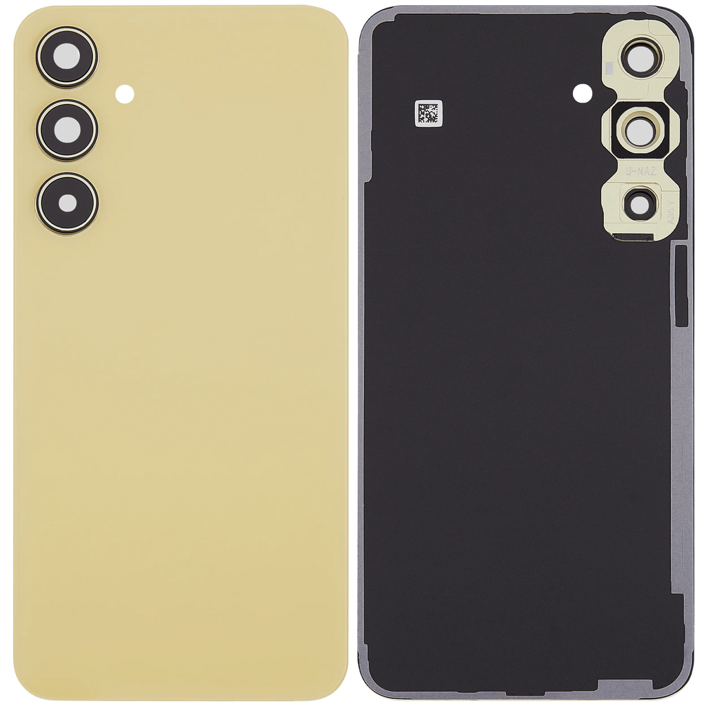Backcover Glass mit Camera Lens für Samsung Galaxy A35 5G (A356 / 2024 (ohne Logo) (Aftermarket Plus) (Lemon)