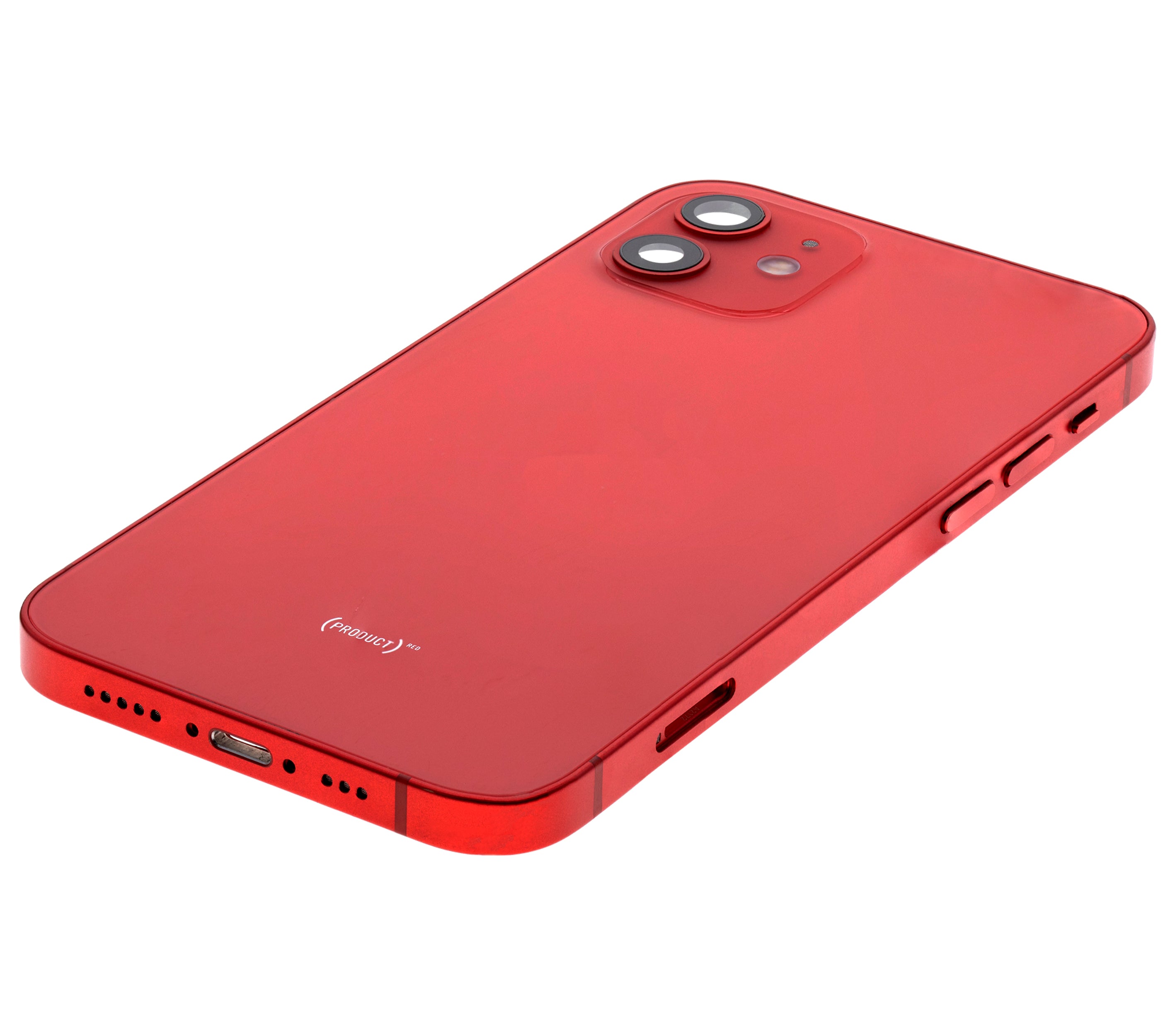 Backcover/Rahmen mit Small Parts für iPhone 12 (EU / Global Version) (gebrauchter OEM-Ausbau, Qualität A) (Rot)