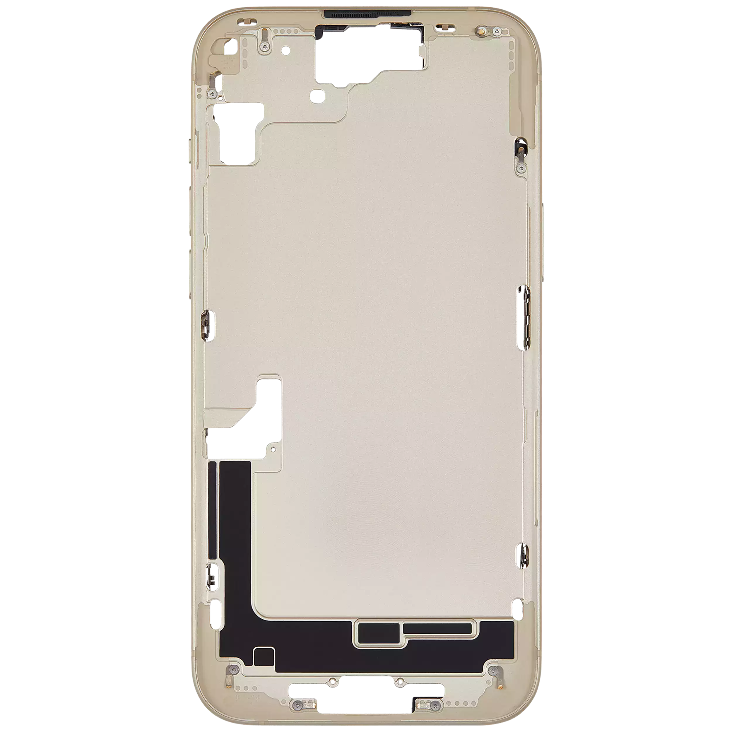 Midframe/Rahmen mit Small Parts für iPhone 15 Plus (EU / Global Version) (Gebrauchter Ausbau/Pull, Qualität A) (Gelb)