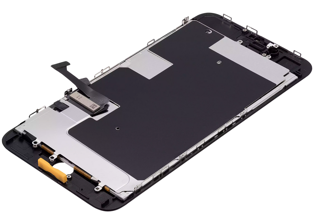 LCD-Display mit Stahlplatte für iPhone 8 Plus (Aftermarket: AQ7) (Schwarz)