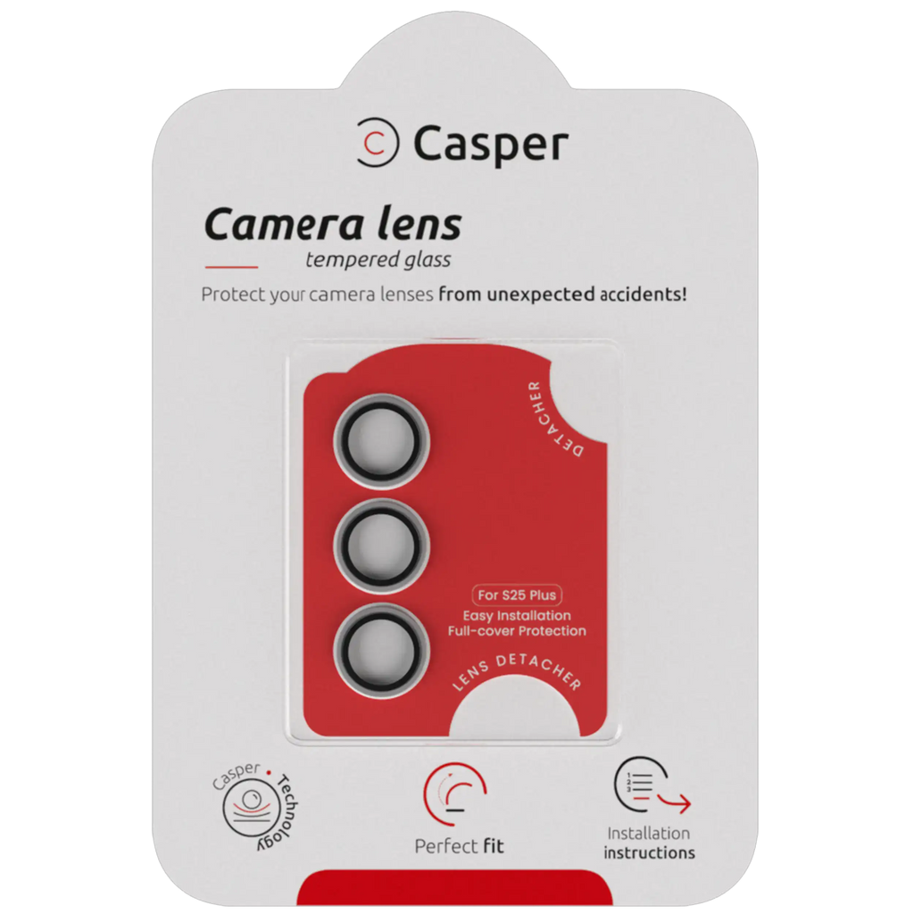 Casper Camera Lens Protector for Samsung Galaxy S25 Plus (Clear Rings)