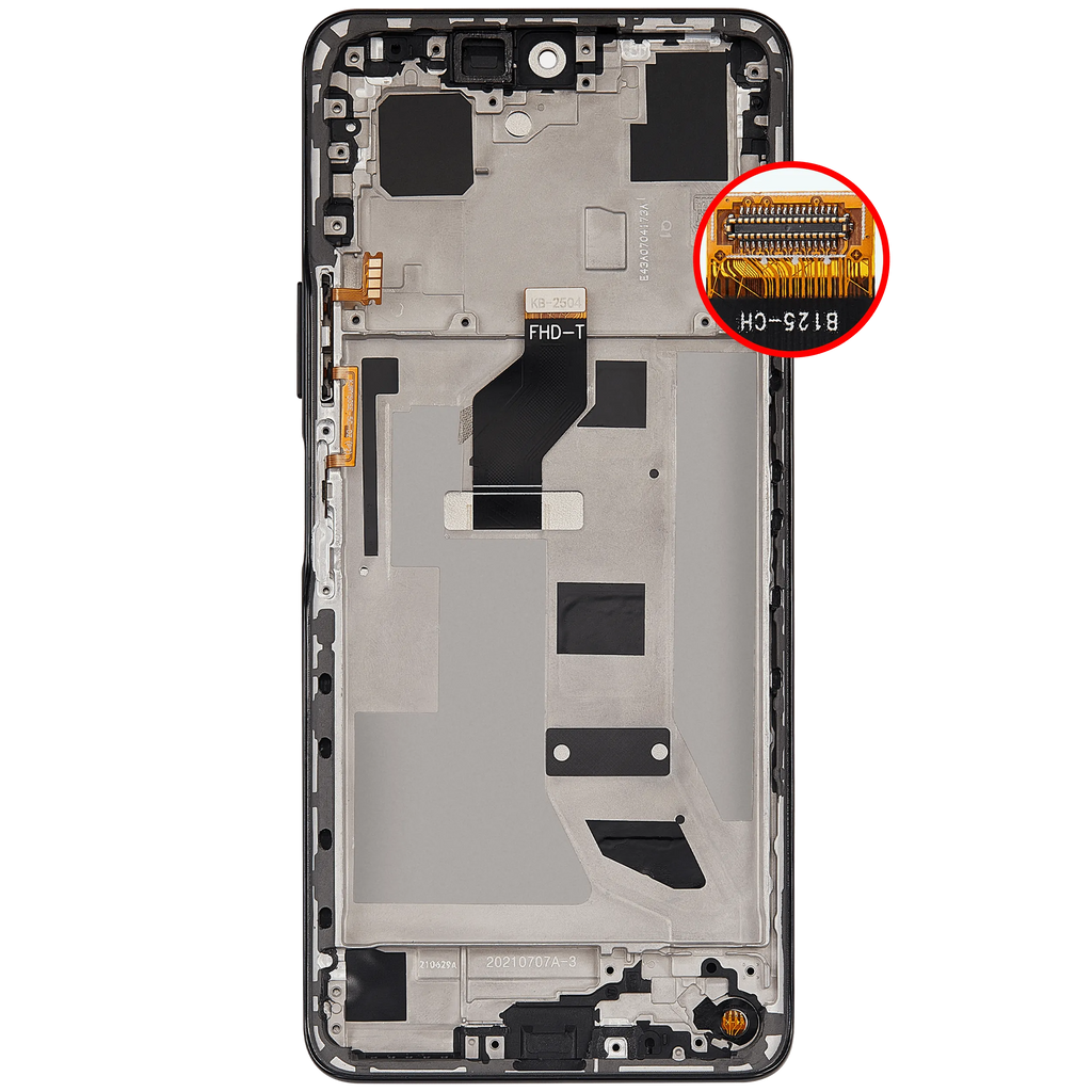 LCD-Display mit Rahmen für Honor 50 SE (2021) (Refurbished) (Schwarz)