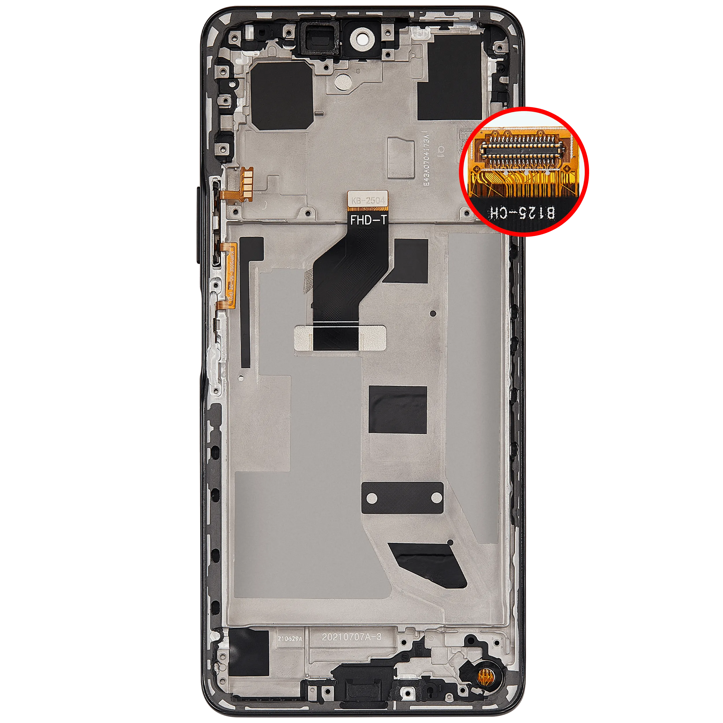 LCD-Display mit Rahmen für Honor 50 SE (2021) (Refurbished) (Schwarz)