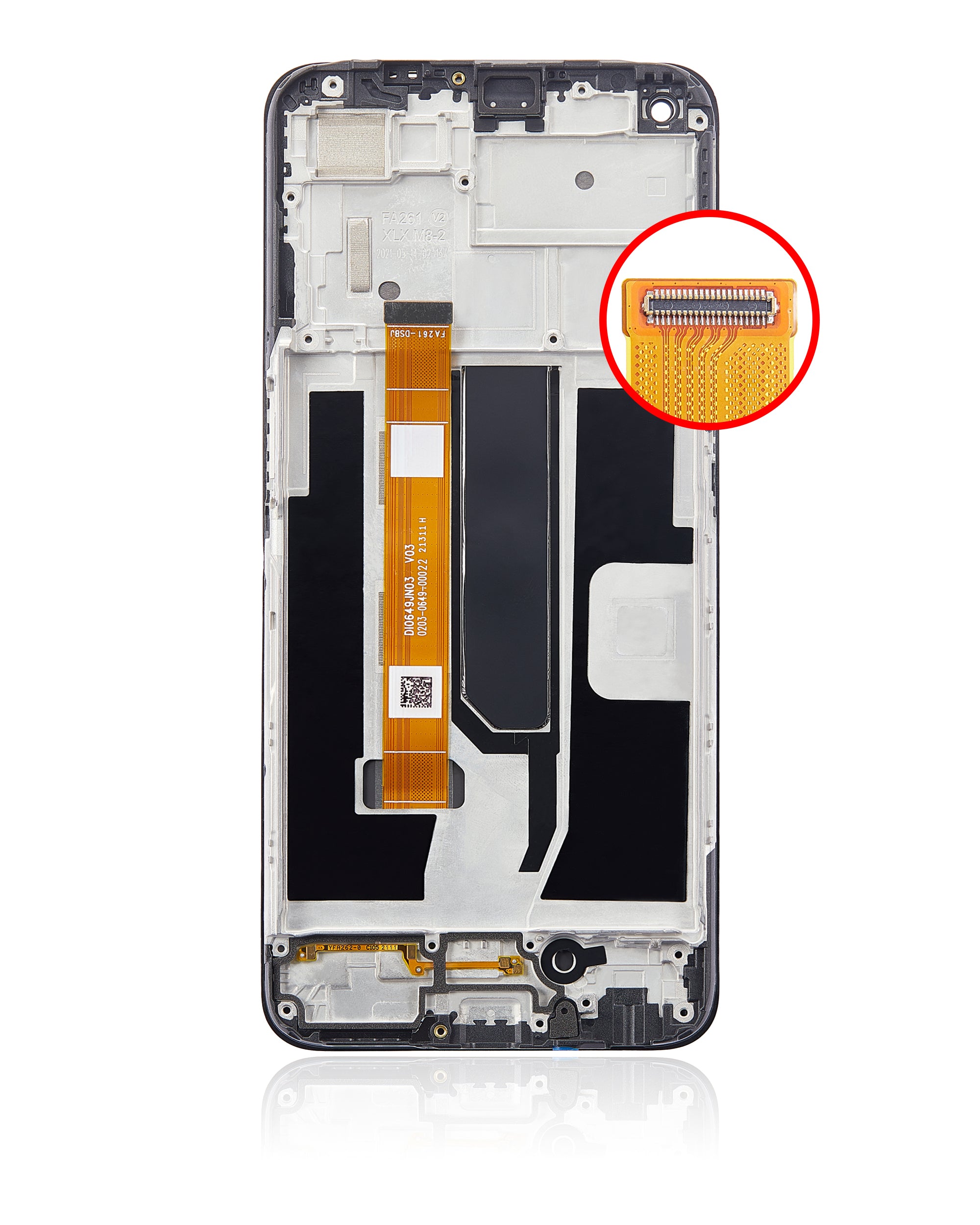 LCD-Display mit Rahmen für OPPO A54 5G (Refurbished) (Alle Farben)
