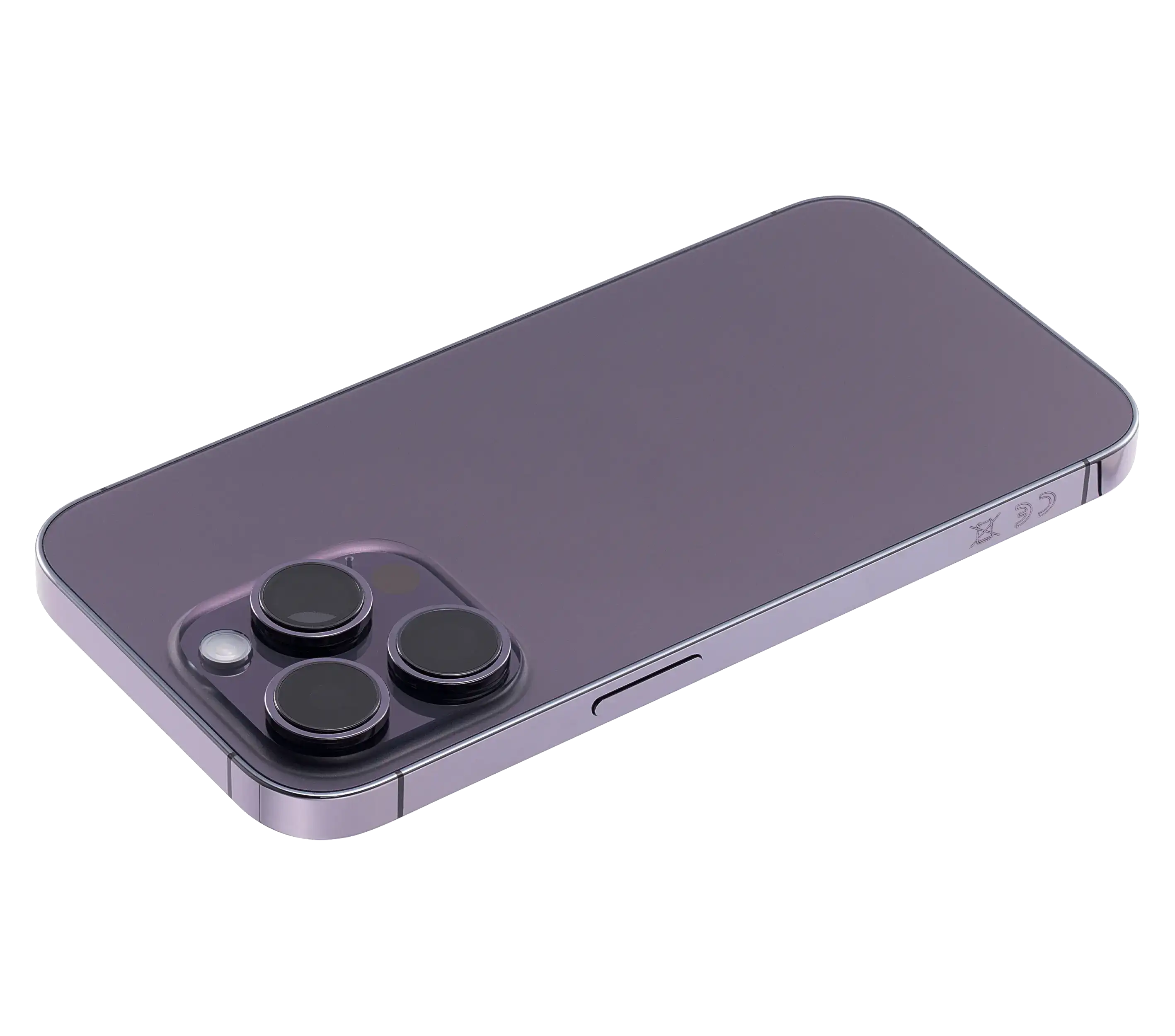 Backcover/Rahmen mit Small Parts für iPhone 14 Pro (EU / Global Version) (gebrauchter OEM-Ausbau, Qualität C) (Deep Purple)