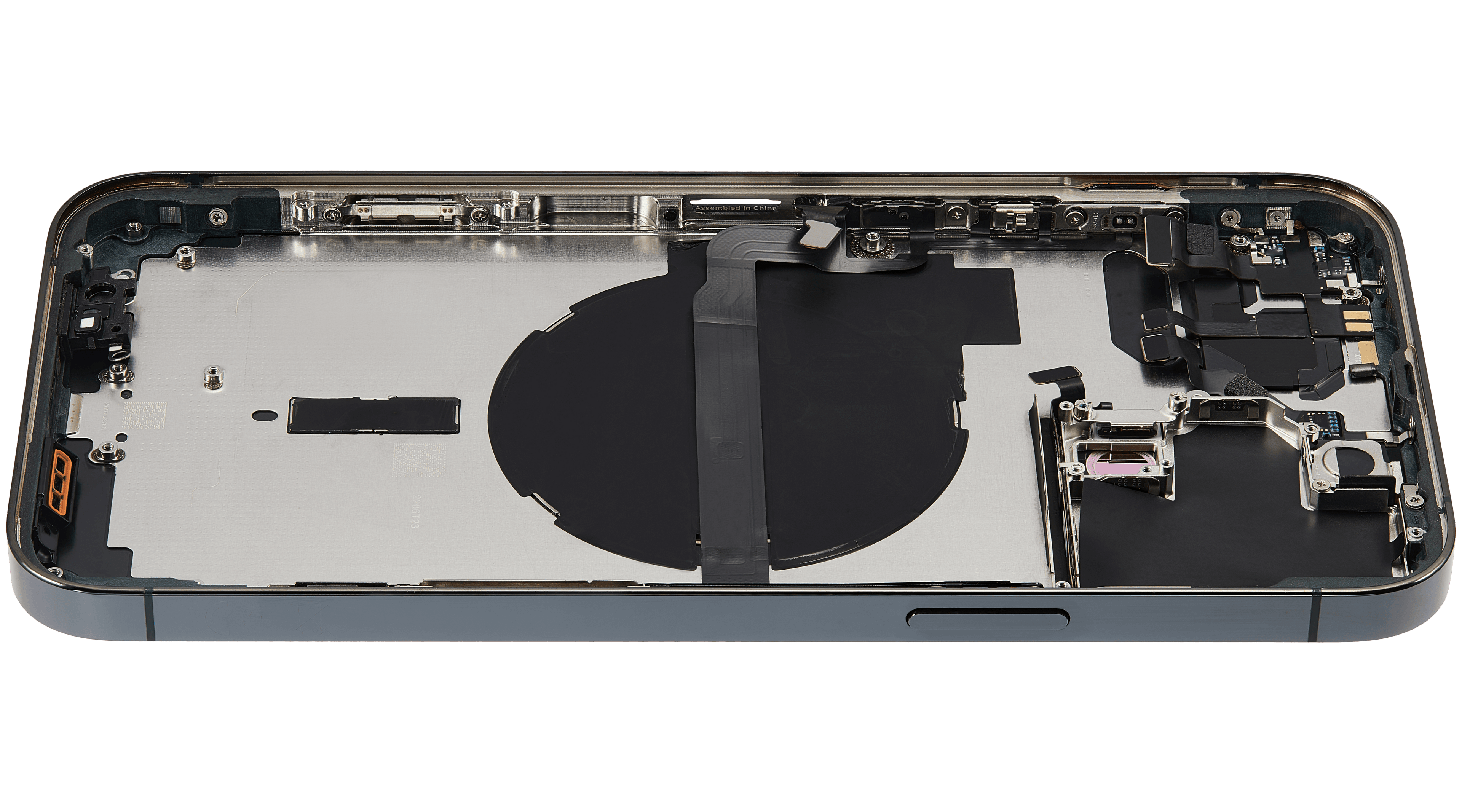 Backcover/Rahmen mit Small Parts für iPhone 13 Pro Max (EU / Global Version) (gebrauchter OEM-Ausbau, Qualität A) (Alpine Grün)