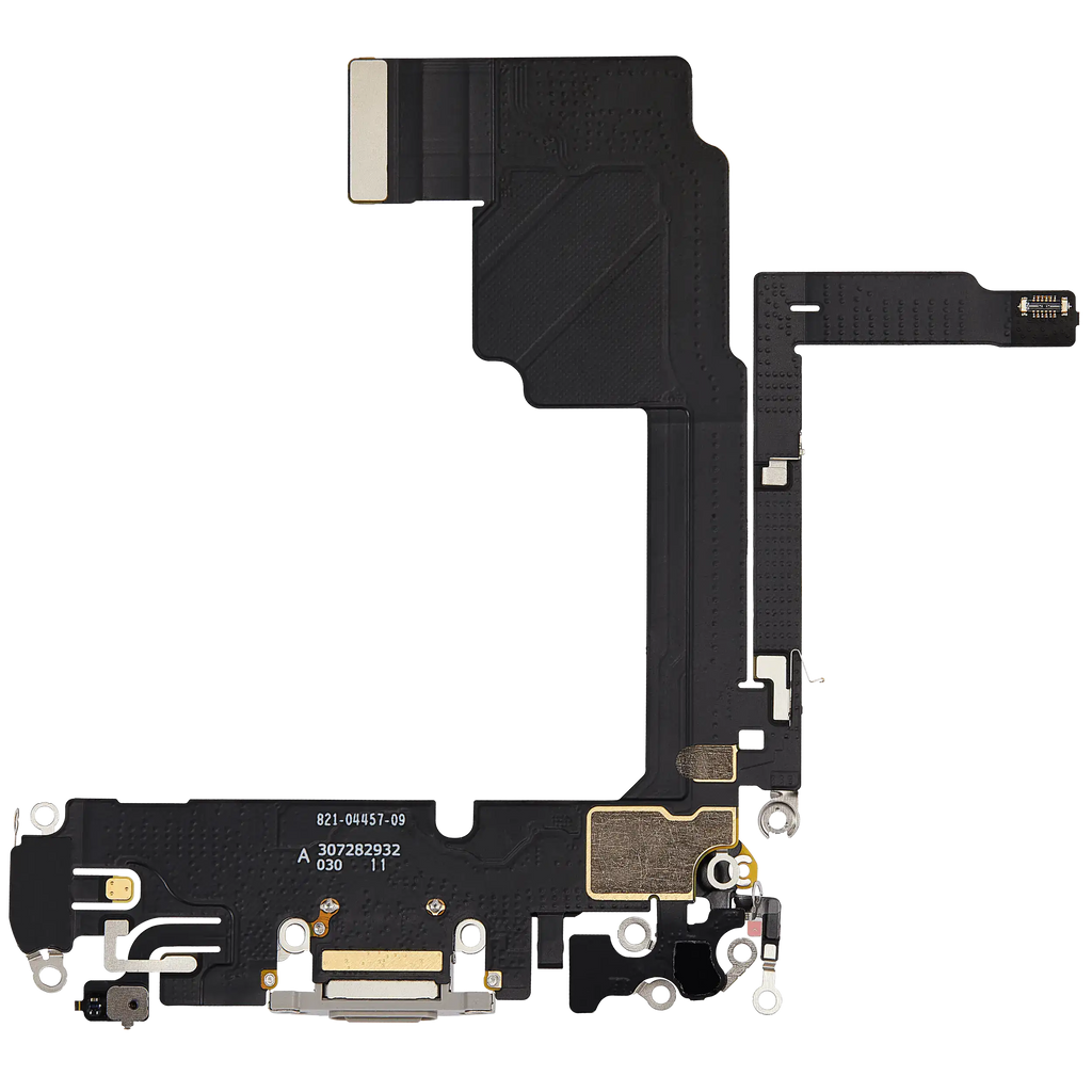 Ladebuchse Flex Cable für iPhone 15 Pro (gebrauchter OEM-Ausbau) (Weiß Titanium)