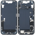 Midframe/Rahmen mit Ladebuchse Flex & Small Parts für iPhone 14 Plus (EU / Global Version) (gebrauchter OEM-Ausbau, Qualität B) (Midnight)