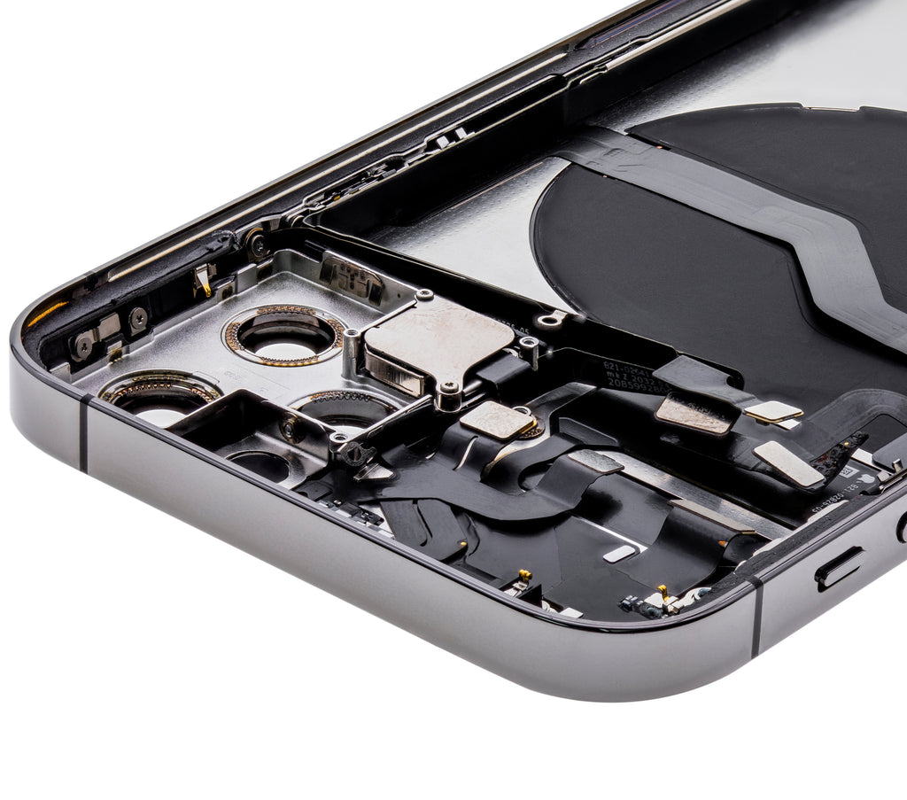 Backcover/Rahmen mit Small Parts für iPhone 12 Pro (US-Version) (gebrauchter OEM-Ausbau, Qualität A) (Graphite)