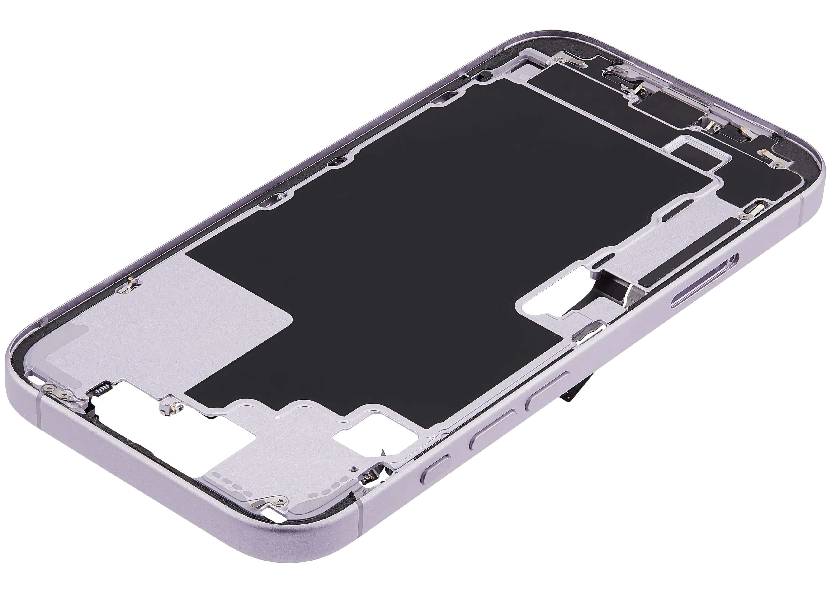 Midframe/Rahmen mit Ladebuchse Flex & Small Parts für iPhone 17 (EU / Global Version) (gebrauchter OEM-Ausbau, Qualität A) (Lavender)
