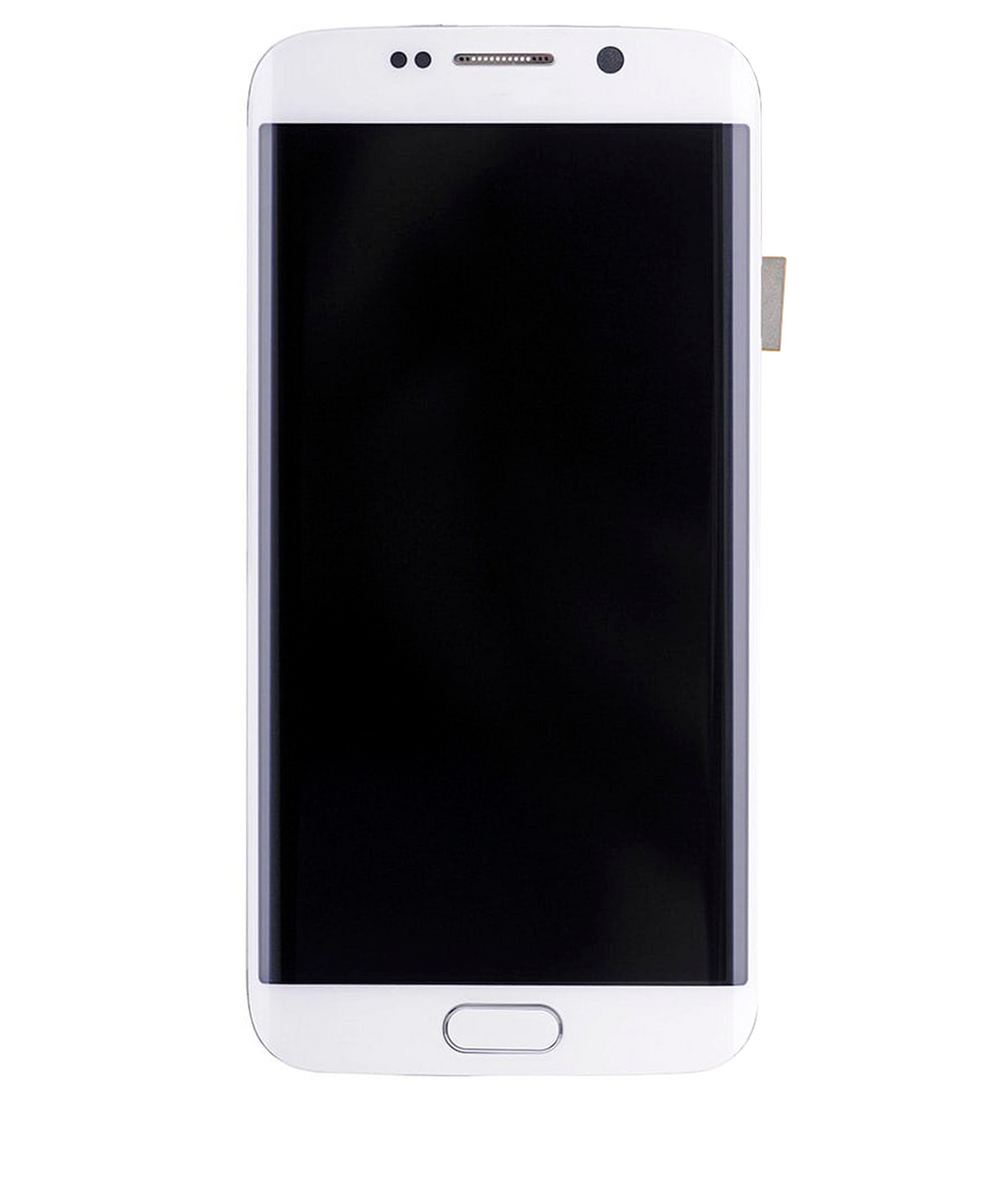 OLED-Display mit Rahmen für Samsung Galaxy S6 Edge (CDMA: Verizon / Sprint) (Service Pack) (White Pearl)
