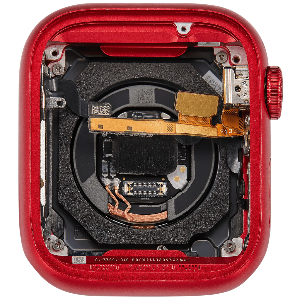 Backcover/Rahmen Compatible für Watch Series 9 (41MM) (gebrauchter OEM-Ausbau, Qualität A) (GPS Version) (Aluminum / Red)