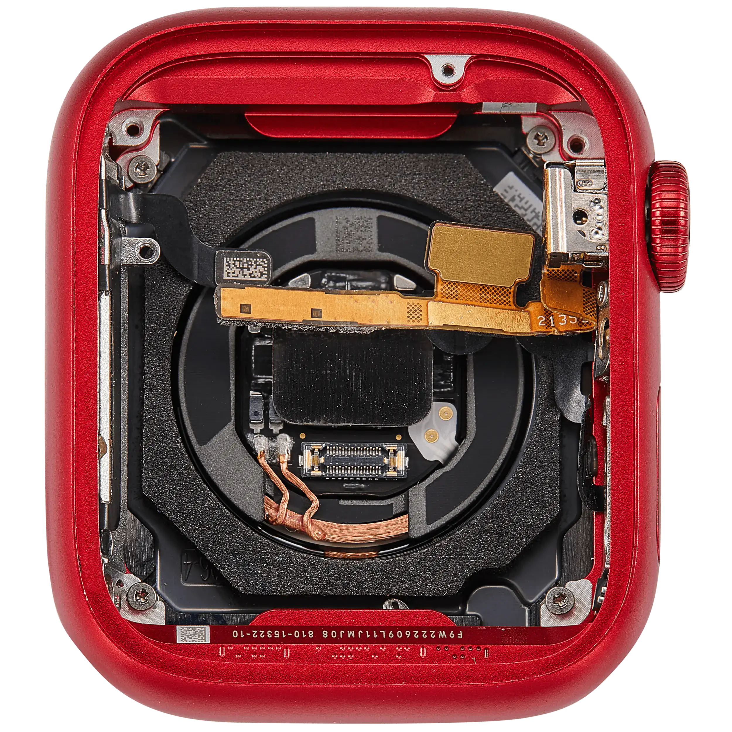 Backcover/Rahmen Compatible für Watch Series 9 (41MM) (gebrauchter OEM-Ausbau, Qualität A) (GPS Version) (Aluminum / Red)